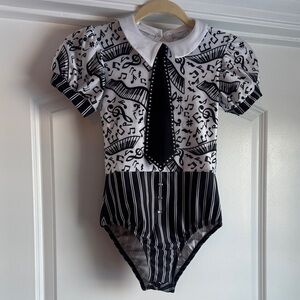 Glamour Costumes black and white dance costume GCR059